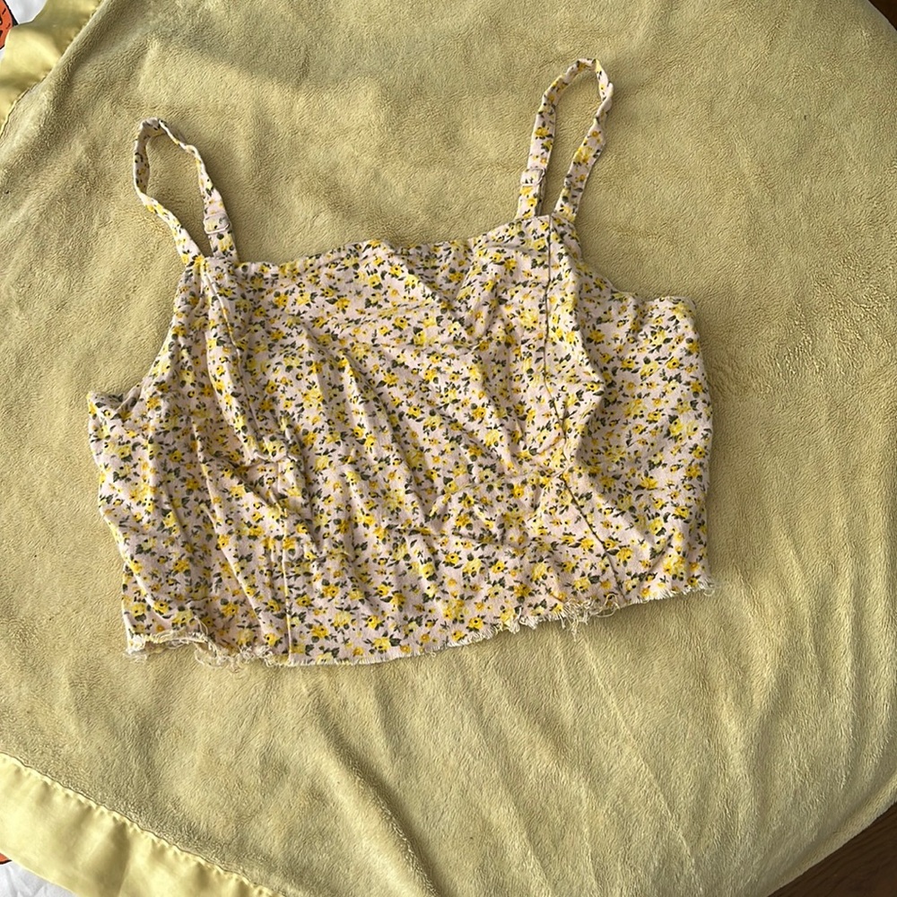 Pastel floral crop top